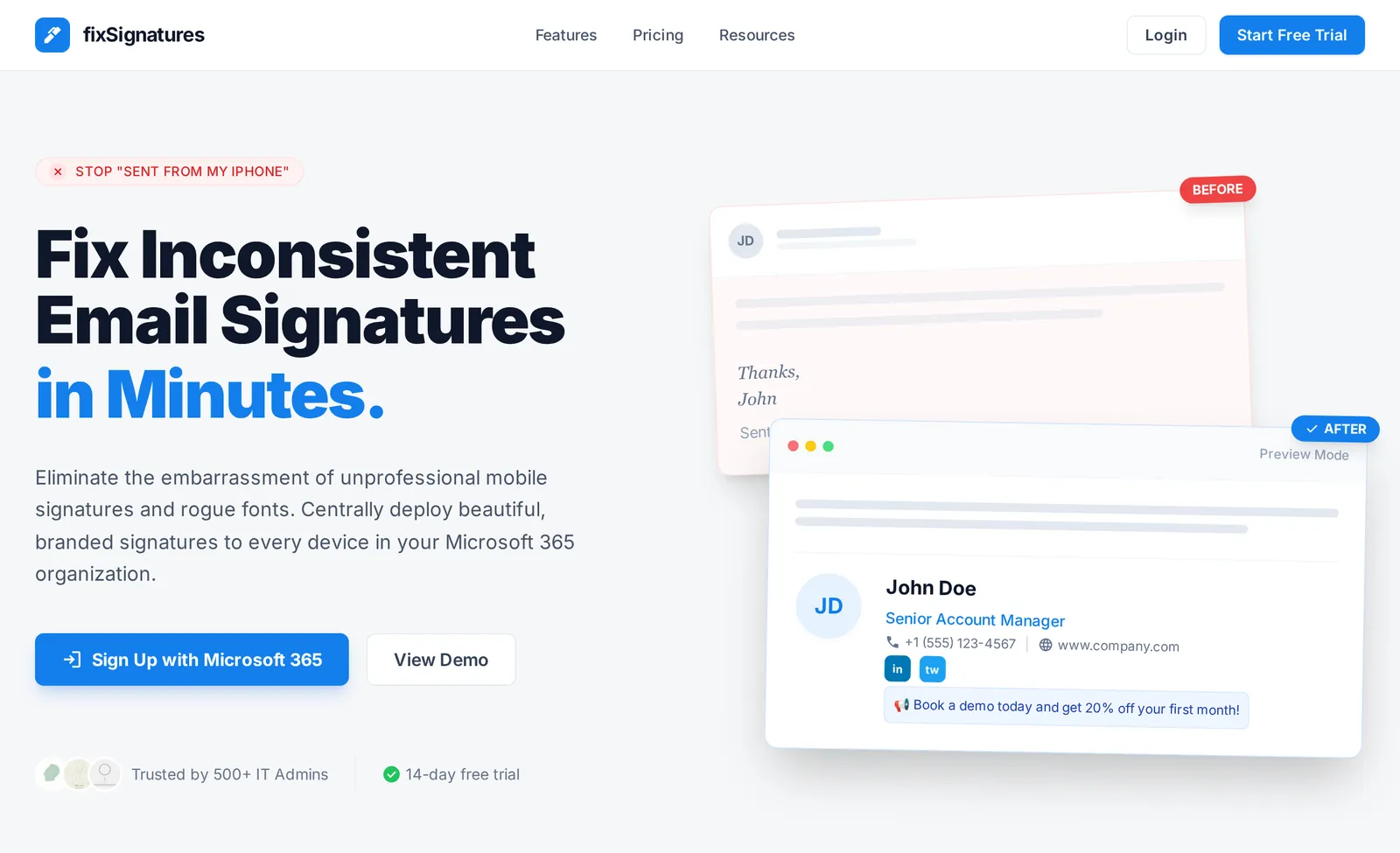fixsignatures.com home page