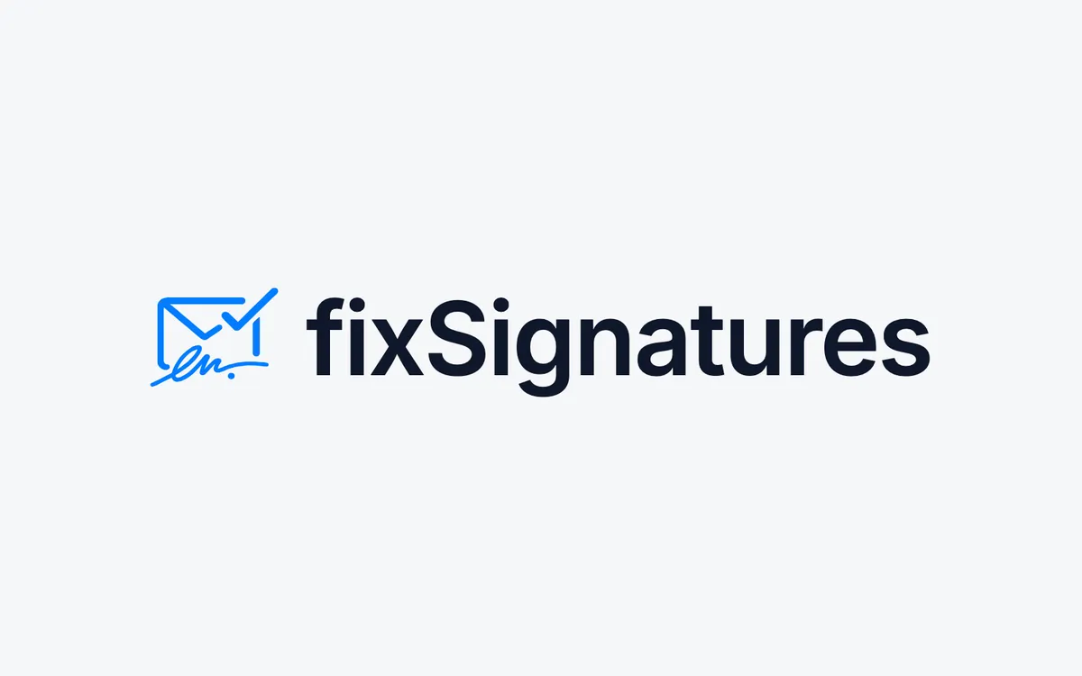 fixSignatures logo on cloud grey